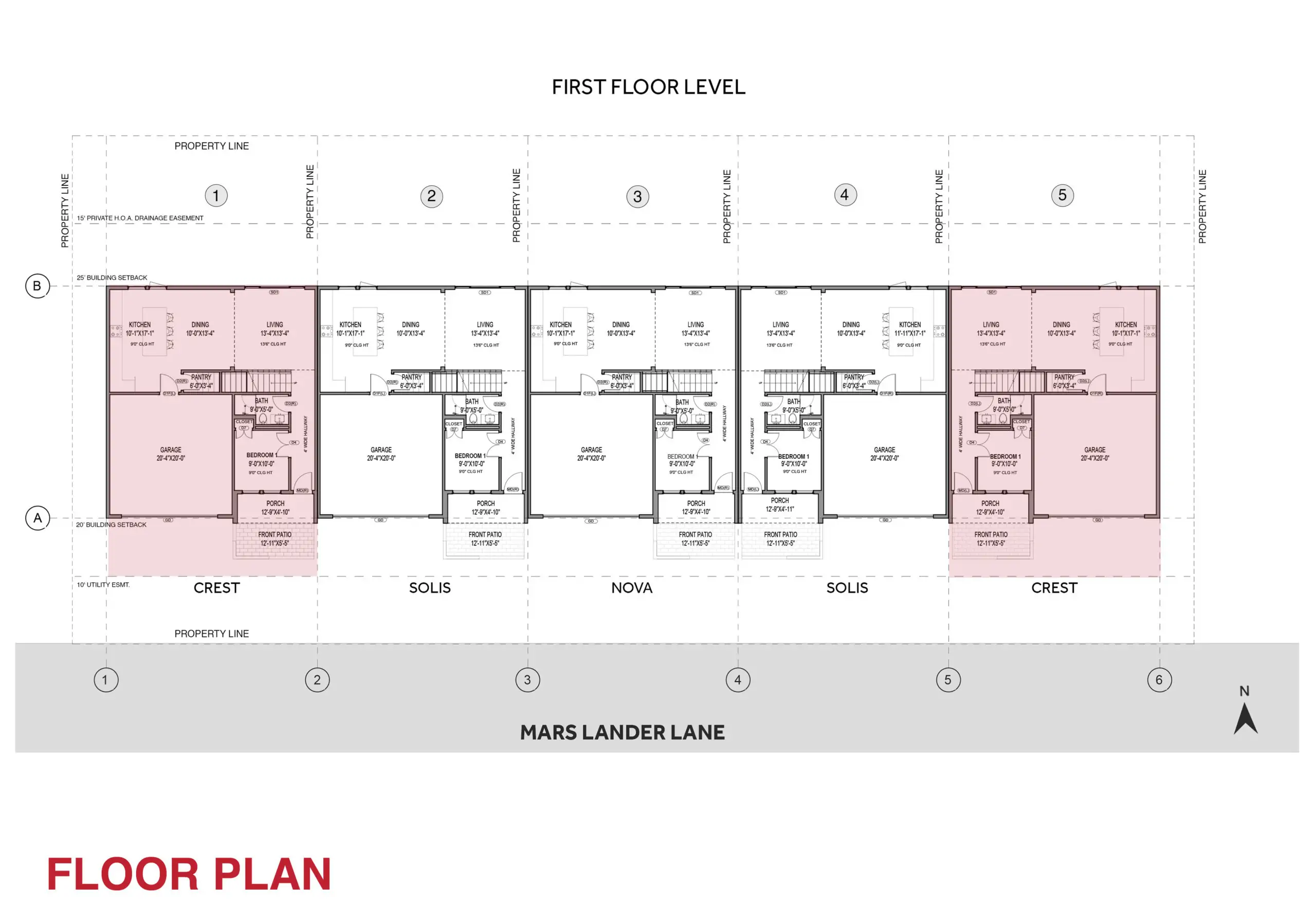 FLOOR PLAN - FIRST FLOOR LEVEL -CREST
