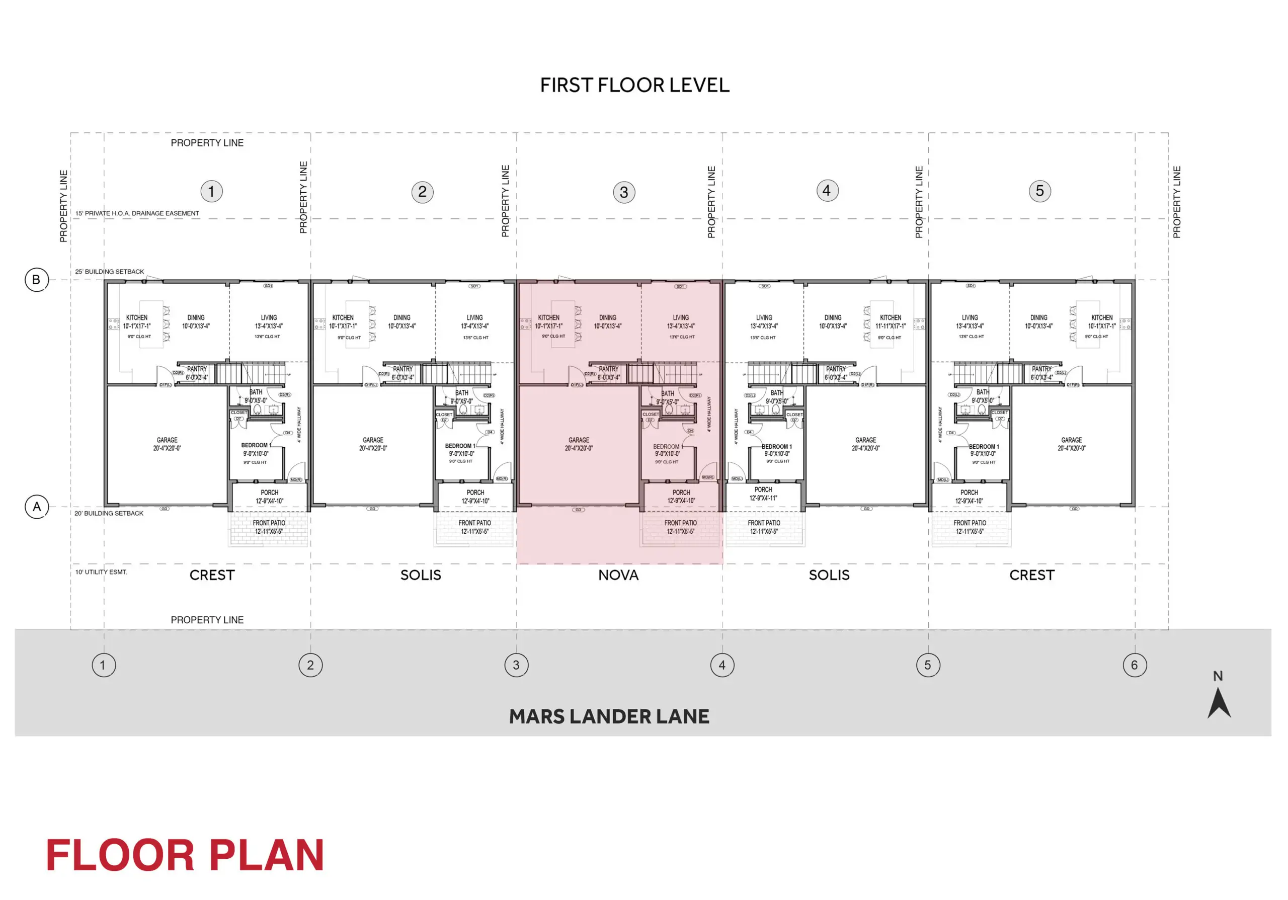 FLOOR PLAN - FIRST FLOOR LEVEL - NOVA