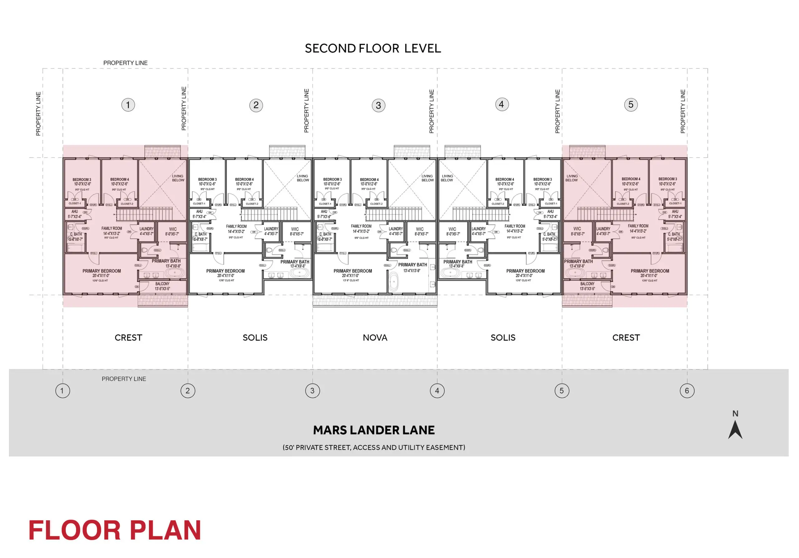 FLOOR PLAN - SECOND FLOOR LEVEL-CREST