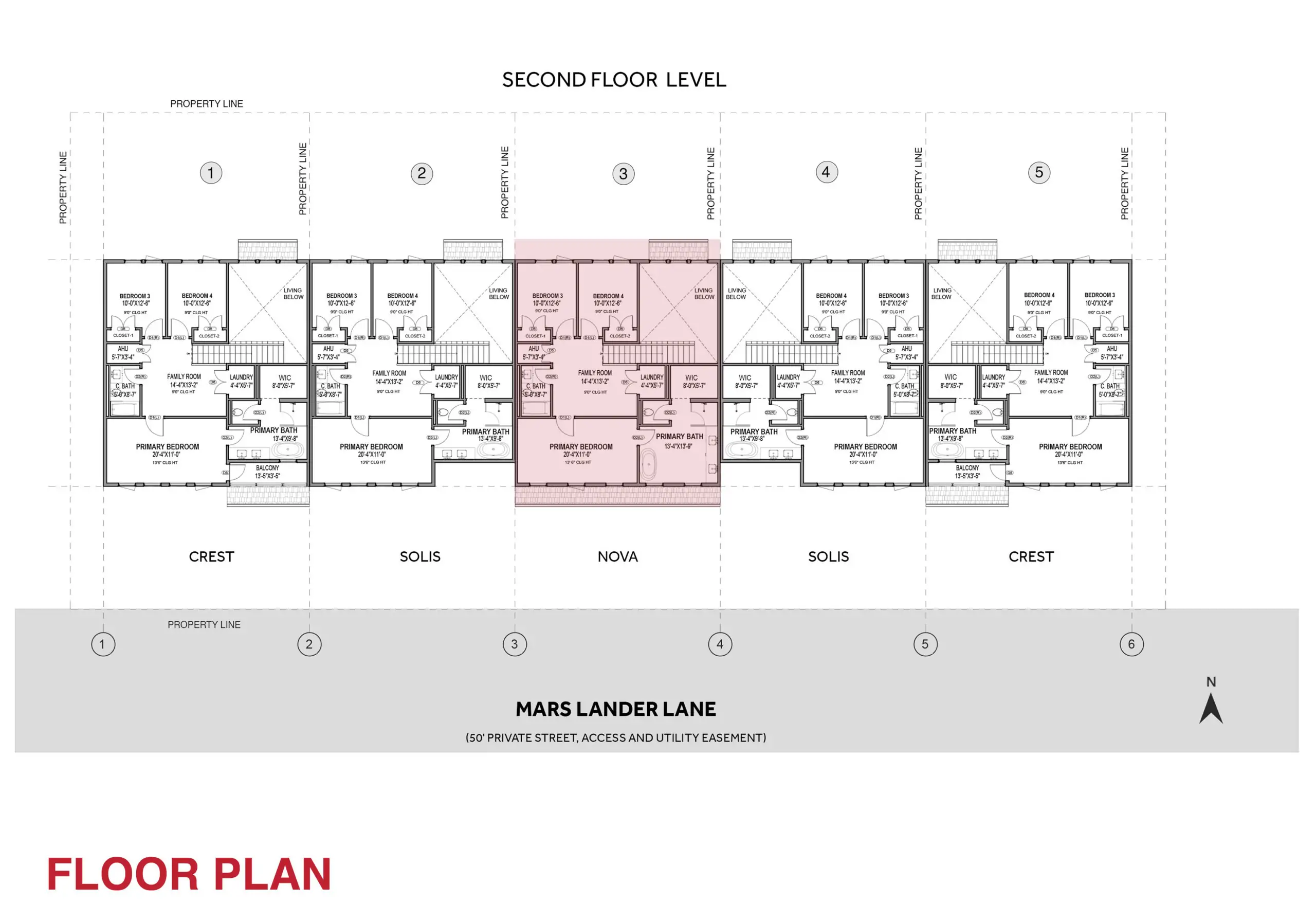 FLOOR PLAN - SECOND FLOOR LEVEL- NOVA